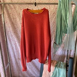 Cozy Red Knit Sweater